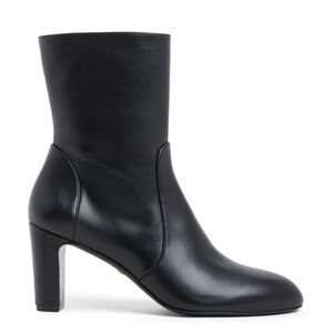 Stuart Weitzman Vida 75 Zip Heeled Leather Booties - NWT
